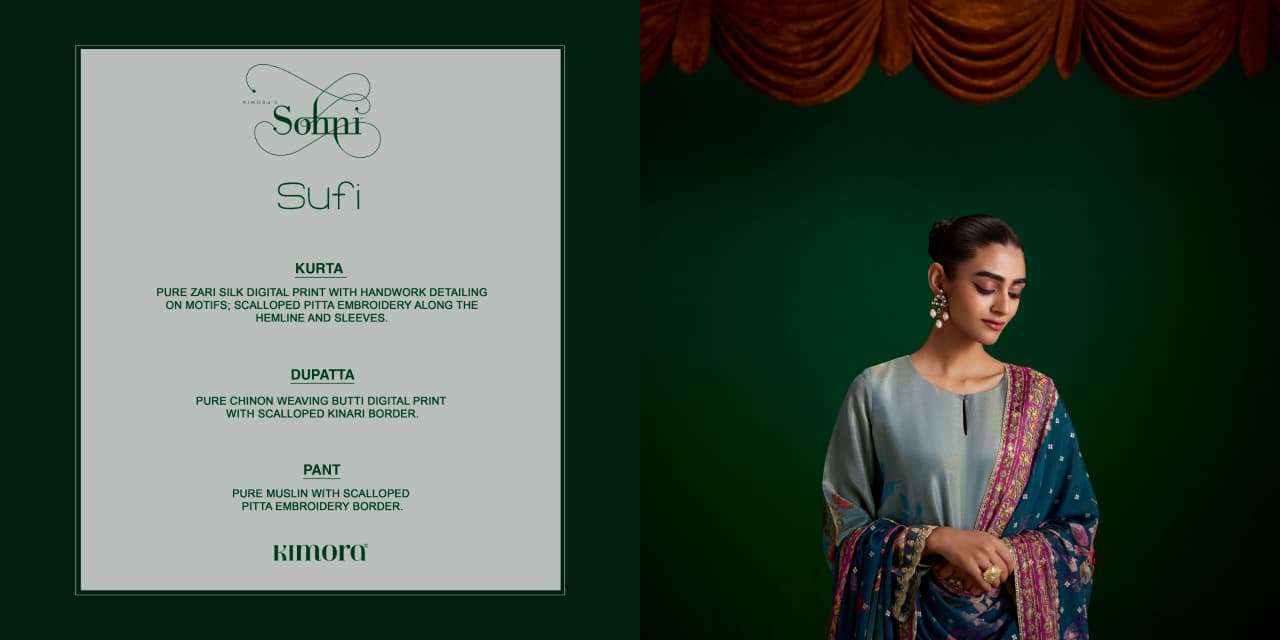 SOHNI SUFI VOL 100 RICH TYPE LIGHT DESIGN SALWAR SUIT UNSTITCH EXPORT